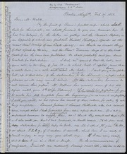 Letter to] Dear Mr. Webb [manuscript