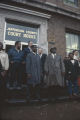 Hosea Williams, Fred Shuttlesworth, Asbury Howard, and other demonstrators outside the Jefferson County courthouse in Bessemer, Alabama, during the incarceration of Martin Luther King, Jr., and several other civil rights leaders.