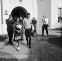 Henry Hobdy and Dorothy Davis walking away after being refused entry to Murphy High School in Mobile, Alabama.