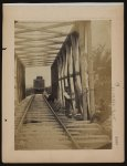 [Military railroad operations in northern Virginia: men working on bridge]