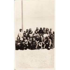 Reverend Dr. Wm. Frederick Fisher poses with a large group