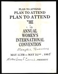 Women's International Convention, COGIC, miscellaneous planning documents, 1992-1995