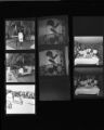 Set of negatives by Clinton Wright including a wrecked truck for Ray's father, Wilma Prudhummne, a horse jumping, Trena, and Loronza Calhumn, 1968