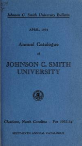 Johnson C. Smith University Bulletin [1934]