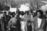 African Americans participating in a march led by the Southern Christian Leadership Conference in Gadsden, Alabama.