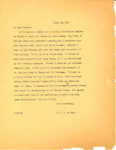 Letter from W. E. B. Du Bois to George Padmore