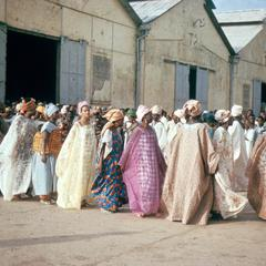 Conakry Women Wave Farewell to Hospital Ship Hope