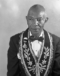 Portrait of S. J. Hopkins in masonic regalia