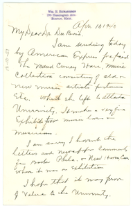 Letter from William H. Richardson to W. E. B. Du Bois