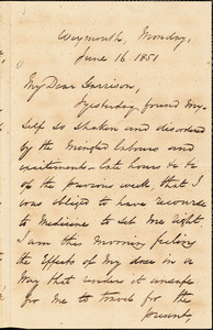 Letter from George Thompson, Weymouth, to William Lloyd Garrison, 1851 June 16