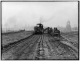 Steam grading machinery at work on the fairgrounds