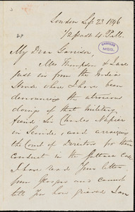 Thumbnail for Letter from George Thompson, London, [England], to William Lloyd Garrison, 1846 Sep[tember] 23