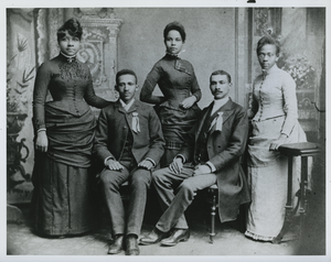 Thumbnail for W. E. B. Du Bois seated with classmates from Fisk University