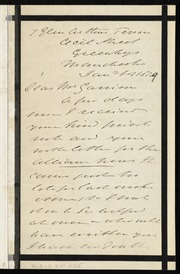 Letter to] Dear Mr. Garrison [manuscript