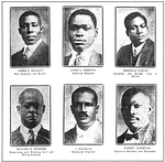 Group of experts sent by the UNIA to Liberia, June 1924, to prepare the way for colonists; The group was deported by Liberian authorities immediately upon arrival; The Negro World]; James N. Walcott, Ship carpenter and builder; James c. Roberts, electrical engineer; Reginald Hurley, carpenter and builder [new in Africa]; William W. Strange, supervising and directing civil and mining engineer; J. Nicholls, mechanical engineer; Rupert Christian, executive secretary and paymaster