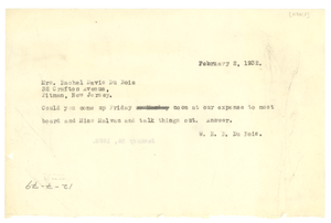 Telegram from W. E. B. Du Bois to N.A.A.C.P.