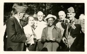 Eddie (Rochester) Anderson at V.F.W. barbecue, Los Angeles Pistol Range : photoprint