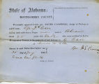 Montgomery County, Alabama Slave Holder Affidavits: January 30, 1862