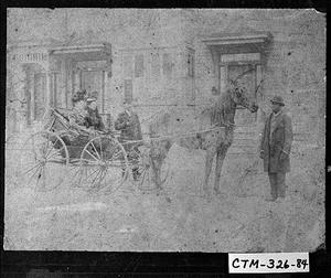 Photograph of Dr. Arthur Morrison and his family in front of their home, Savannah, Chatham County, Georgia, 1899 Feb. 17