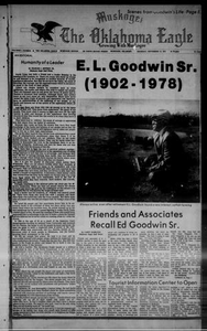 Muskogee The Oklahoma Eagle (Muskogee, Okla.), Vol. 4, No. 38, Ed. 1 Thursday, September 14, 1978 The Oklahoma Eagle Muskogee Edition