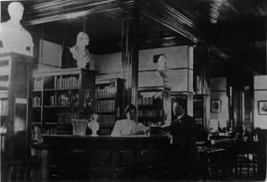 Two Students In the Carnegie Library