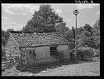 [Untitled photo, possibly related to: Former slave quarters now used as milk house on farm near Bardstown, Kentucky]