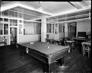 Y.M.C.A. game room with pool table : acetate film photonegative