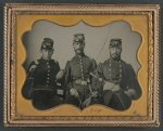 [Three unidentified soldiers in Union uniforms with swords]