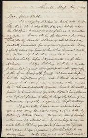 Letter to] Dear friend Webb [manuscript