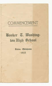 Commencement program for Booker T. Washington High School