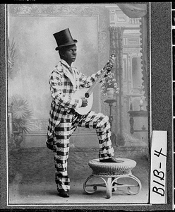 Photograph of Stephen M. Wright in blackface, Macon, Bibb County, Georgia, ca. 1898