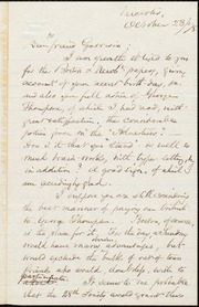 Letter to] Dear friend Garrison [manuscript