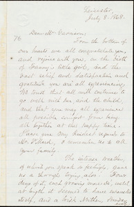 Letter from Samuel May, Jr., Leicester [Mass.], to William Lloyd Garrison, July 8, 1868