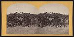 [Soldiers from the 134th Illinois Volunteer Infantry at Columbus, Kentucky sitting in tent]