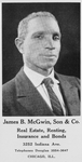 James B. Mcgwin, Son Real estate, renting, insurance and bonds; 3252 Indiana Ave., Telephones Douglass 3554-3647, Chicago, Ill