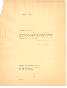 Letter from W. E. B. Du Bois to National Council of American-Soviet Friendship