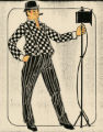 Costume design drawing, lighting man, Las Vegas, June 5, 1980