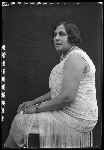 Portrait of a woman wearing sleeveless flapper dress