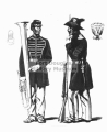 Black troops; band and infantry