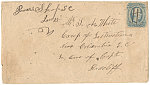 [Civil War envelope folded from wallpaper to S.A. White]