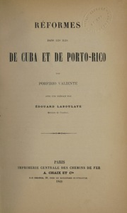 Réformes dans les îles de Cuba et de Porto-Rico