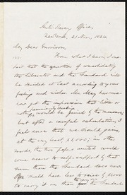 Letter to] My Dear Garrison [manuscript