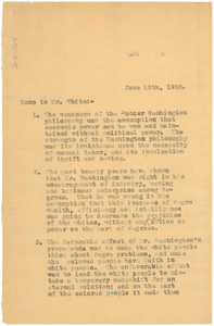 Thumbnail for Memo from W. E. B. Du Bois to Walter F. White