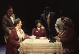 Lynne Perkins, Charles Goad, Connie Oates, James Solomon Benn, Milicent Wright, and Da'Ron Washington in a scene from the play Rosa Parks and the Montgomery bus boycott