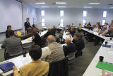 Joseph Kearney speaks at a 50th anniversary of Brown vs. Board of Education Conference, April 8, 2004