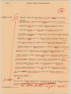 News Script: Dallas school desegregation