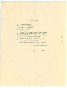 Letter from W. E. B. Du Bois to Fisk University Alumni Association