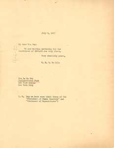 Letter from W. E. B. Du Bois to Phelps-Stokes Fund