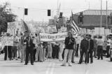 Marchers in a United Klans of America march in Mobile, Alabama.