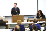 Joseph Kearney speaks at a 50th anniversary of Brown vs. Board of Education Conference, April 8, 2004